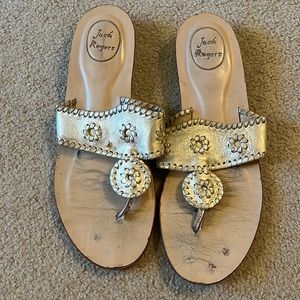 Jack Rogers sandals gold  size 10